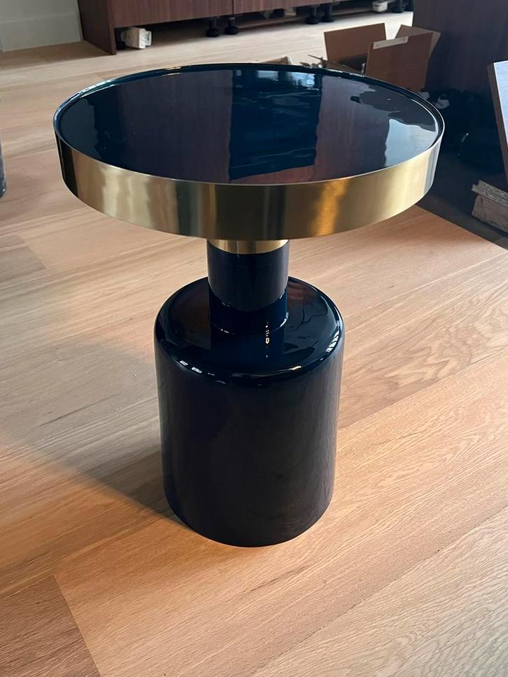 Zuiver Glam Bijzettafel - Blaauw, Huis en Inrichting, Tafels | Bijzettafels, Gebruikt, Rond, 45 tot 60 cm, Minder dan 55 cm, Metaal of Aluminium