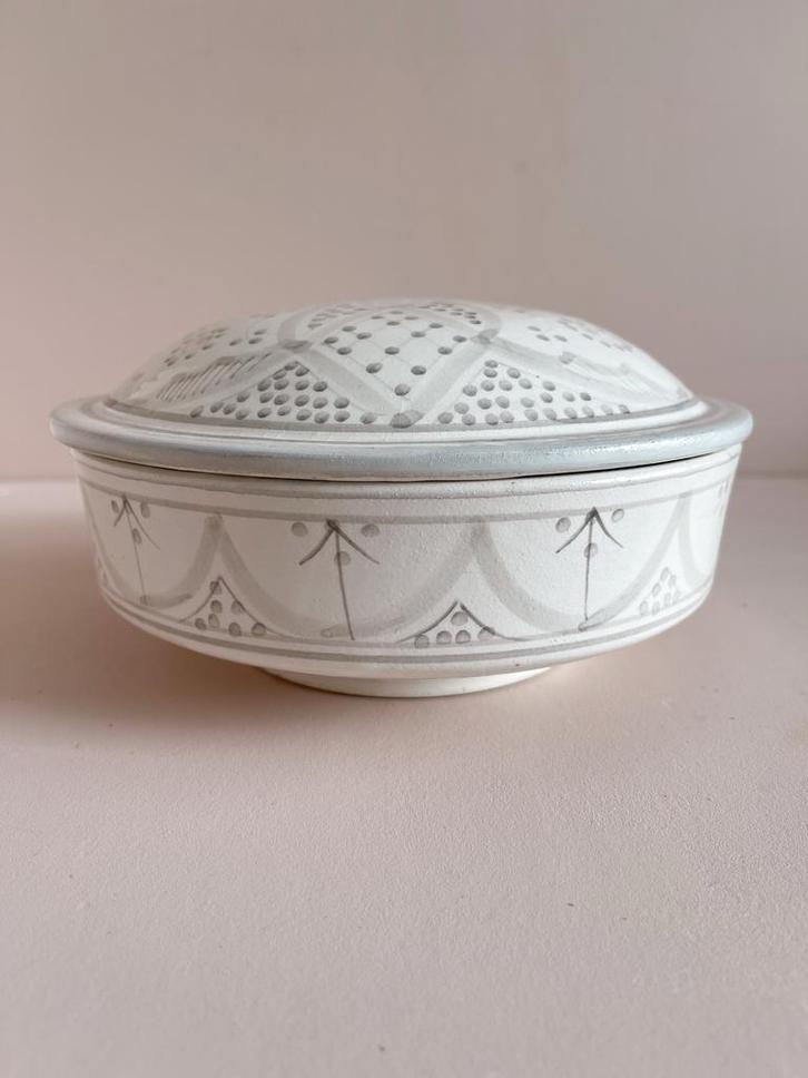 Aardewerk Koektrommel Mel - Oosterse Stijl, Huis en Inrichting, Woonaccessoires | Schalen en Manden, Gebruikt, Schaal, Rond, Steen of Aardewerk