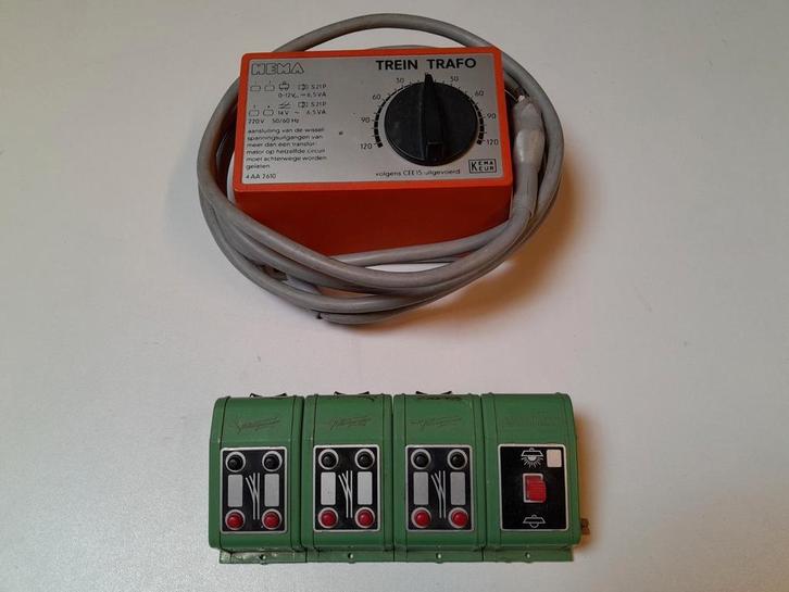 Trafo en 4 schakelaars, Hobby en Vrije tijd, Modeltreinen | H0, Gebruikt, Rails, Gelijkstroom, Fleischmann, Analoog, Ophalen of Verzenden