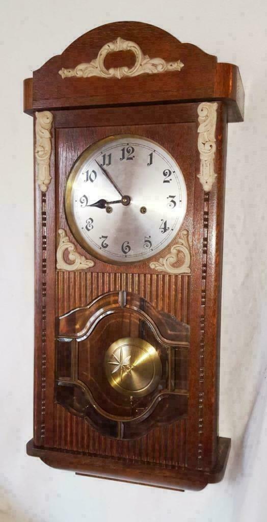 regulateur junghans pfeilkreuz gemerkt pfeilkreuz, Antiek en Kunst, Antiek | Klokken, Ophalen of Verzenden