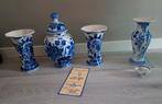 Mooi Delfts blauw kaststel, vaas en schaaltje, Antiek en Kunst, Ophalen