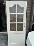Houten binnendeur met glas (schuifdeur), Ophalen, Gebruikt, 80 tot 100 cm, Binnendeur