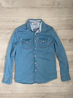 WE Fashion Spijkeroverhemd 158-164 - Lichtblauw, Kinderen en Baby's, Kinderkleding | Maat 158, Overhemd of Blouse, Ophalen of Verzenden