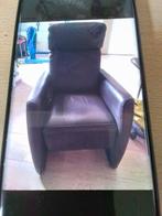 Prachtige Donkerbruine Fauteuil (Echt Leder), Huis en Inrichting, Fauteuils, Ophalen, Gebruikt, Leer