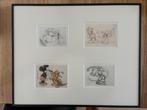 Mickey mouse tekeningen in lijst 50 bij 40, Ophalen, Zo goed als nieuw, Minder dan 50 cm