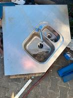 Rvs hoek spoelbak 120/120 en 120/60 buiten keuken, Huis en Inrichting, Keuken | Keukenelementen, Ophalen of Verzenden, Zo goed als nieuw