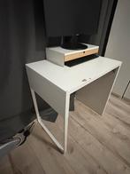 Bureau wit met opberger voor pc-scherm, Ophalen, Gebruikt, Bureau