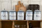 Emaille oude Franse bussen Farine Sucre Riz Cafe Chicoree, Ophalen of Verzenden