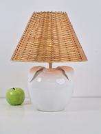 Vintage Appel tafellamp Keramiek wit regency ‘70 lamp, Huis en Inrichting, Overige materialen, N, N, Vintage