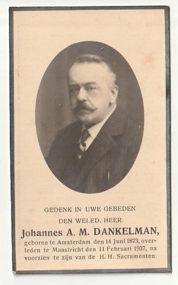Johannes A.M. DANKELMAN Amsterdam 1873 Maastricht 1937 beschikbaar voor biedingen