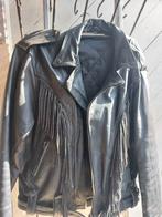 Leren bikers franje jas en veterbroek., Ophalen, Tweedehands, Dames, Jas | leer