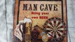 reclame bier bord mancave, Verzamelen, Biermerken, Ophalen of Verzenden, Zo goed als nieuw, Reclamebord, Plaat of Schild, Overige merken