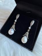 Zilveren oorbellen met barokparels, Sieraden, Tassen en Uiterlijk, Antieke sieraden, Ophalen of Verzenden, Zilver, Oorbellen