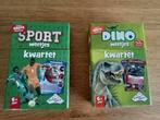 2x kwartetspel: sport en dino's, Ophalen of Verzenden, Zo goed als nieuw