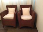 Rieten fauteuils, Huis en Inrichting, Fauteuils, Ophalen, Gebruikt, Minder dan 75 cm, Koloniaal