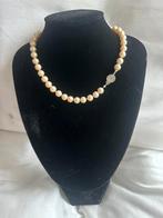 Parel ketting. Met zilveren slotje 42  cm, Sieraden, Tassen en Uiterlijk, Kettingen, Ophalen of Verzenden, Zo goed als nieuw, Zilver