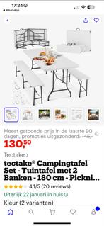 Campingtafel Set - Tectake - Zo goed als nieuw!, Tuin en Terras, Picknicktafels, Overige materialen, Zo goed als nieuw, Rechthoekig