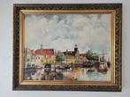 Origineel handgeschilderd schilderij Delfshaven Rotterdam, Antiek en Kunst, Kunst | Schilderijen | Klassiek, Ophalen