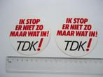 sticker oud TDK CASSETTE muziek bandje pop ajax voetbal, Verzamelen, Verzenden, Zo goed als nieuw, Bedrijf of Vereniging