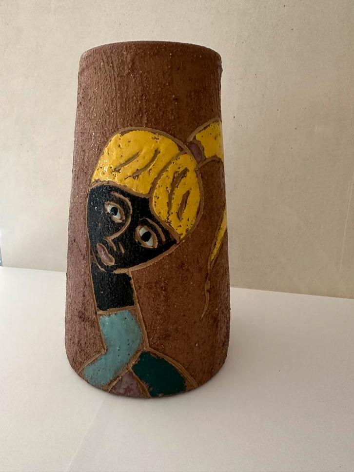 Fratelli Fanciullacci Vaas, Italiaans Aardewerk, 50-70s, Verzamelen, Retro, Huis en Inrichting, Ophalen of Verzenden