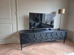 Bepurehome Bequest tv meubel, 160 cm, zwart, vintage, Ophalen, Grenenhout, 150 tot 200 cm, Minder dan 100 cm