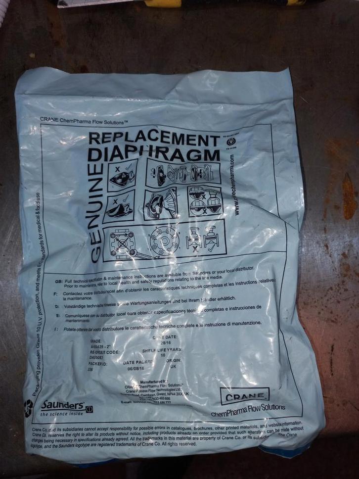 Saunders Vervangingsmembraan 2" en 1", Doe-het-zelf en Verbouw, Gereedschap | Machine-onderdelen en Toebehoren, Nieuw, Ophalen of Verzenden