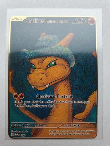 Charizard Van Gogh With Grey Felt Hat Promo Metalen Pokemon  beschikbaar voor biedingen