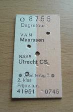Oud Treinkaartje Maarssen - Utrecht CS - 10, Verzamelen, Spoorwegen en Tramwegen, Ophalen of Verzenden, Overige typen