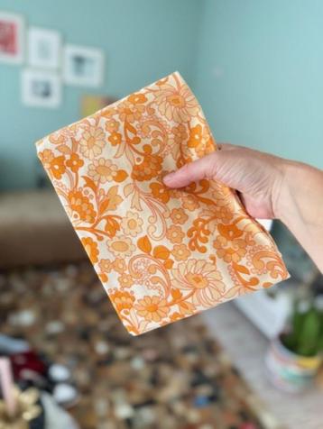 Kussensloop oranje jaren 70 retro vintage hoofdkussen beschikbaar voor biedingen
