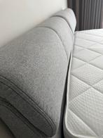 Boxspring 180x200 met topper en opbergruimte - Zilver, Ophalen, 180 cm, 200 cm, Nieuw