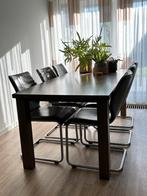 6 leren eetkamerstoelen Bree’s New World type Luna, Ophalen, Gebruikt, Overige kleuren, Leer
