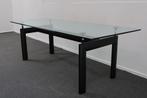 Glazen design tafel jaren 70, Ophalen of Verzenden, Gebruikt, Rechthoekig, 50 tot 100 cm