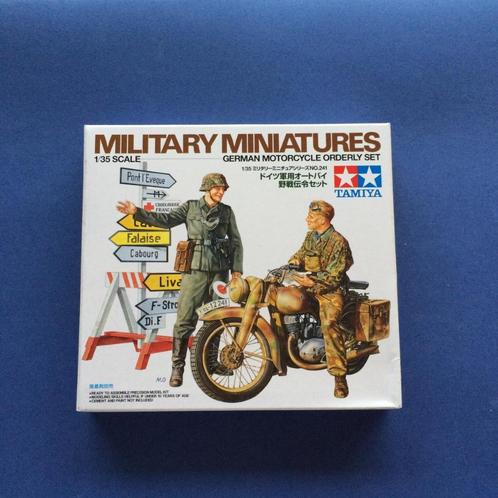 TAMIYA 35241 German Motorcycle Orderly diorama set 1/35, Hobby en Vrije tijd, Modelbouw | Figuren en Diorama's, Nieuw, 1:35 tot 1:50