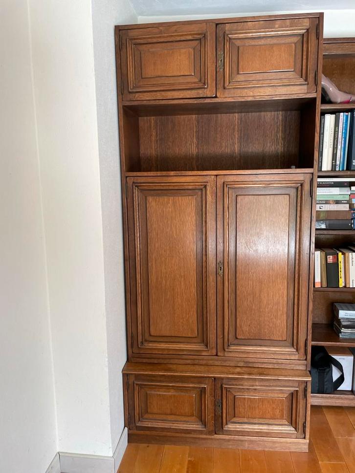 Mooie wandmeubel mboekenkast Engelse Stijl Castle Furniture, Huis en Inrichting, Kasten | Boekenkasten, Gebruikt, 100 tot 150 cm