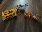Little people: Schoolbus, vliegtuig en safaritrein, Ophalen of Verzenden, Gebruikt, Speelset, Met geluid