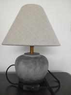 Zara Home Tafellamp met linnen kap - Beton Look, Stof, Ophalen of Verzenden, Zo goed als nieuw, Modern