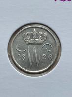 10 cent dubbeltje 1826 Brussel, Postzegels en Munten, Munten | Nederland, Zilver, Ophalen of Verzenden, 10 cent, Koning Willem I