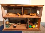 Poppenhuis met meubeltjes, Ophalen, Poppenhuis, Gebruikt, Zelf gemaakt