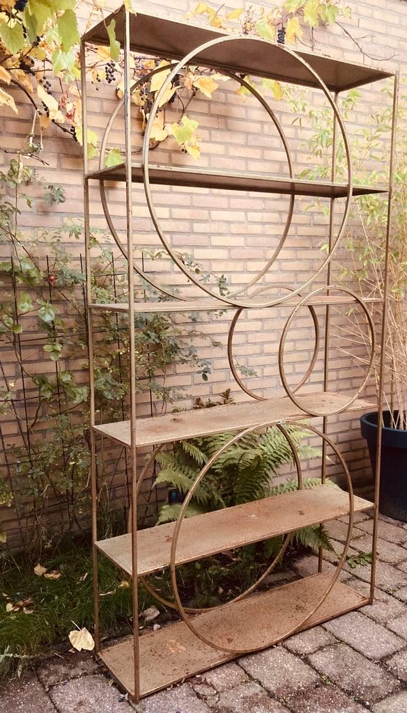 Kast goud/koper-kleurig metaal (verweerd), Huis en Inrichting, Kasten | Wandmeubels, Gebruikt, 150 tot 200 cm, Minder dan 150 cm