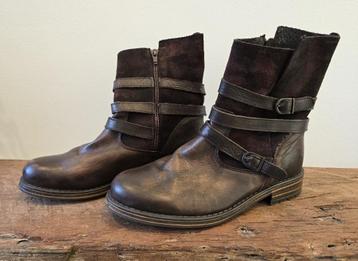 Cellini lederen en suede enkellaarsjes bruin; maat 40 beschikbaar voor biedingen