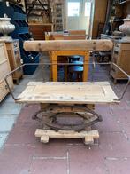 Antieke houten koetsbank bank rijtuigbank, Ophalen