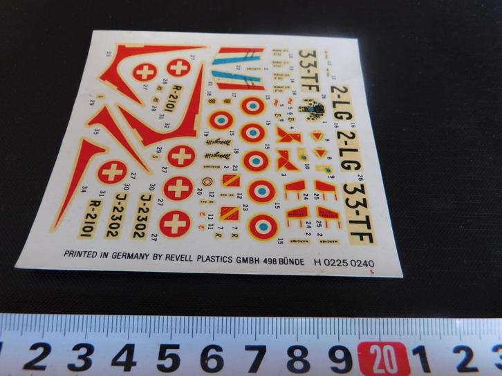 sticker DECAL Modelbouw REVELL  luchtvaart  vliegtuig, Verzamelen, Stickers, Zo goed als nieuw, Bedrijf of Vereniging, Ophalen