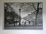 Foto Amsterdam met rode fiets, Huis en Inrichting, Print, Ophalen of Verzenden, 125 cm of meer, Zo goed als nieuw