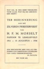 Morselt H.F.M. zilveren priesterfeest 1936 Lemelerveld, Ophalen of Verzenden