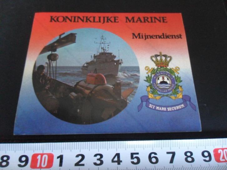 sticker Leger Marine Mijnendienst AA062*, Verzamelen, Stickers, Zo goed als nieuw, Ophalen