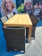 NIEUWE 10 persoons tuintafel met 4 seasons outdoor stoelen, Ophalen, Meer dan 8 zitplaatsen, Teakhout, Zo goed als nieuw