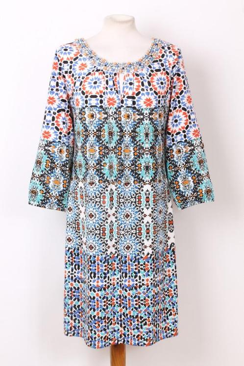 Multicolor jurk van K-Design maat 42 (XL), Kleding | Dames, Jurken, Zo goed als nieuw, Maat 42/44 (L), Overige kleuren, Boven de knie
