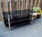 Glas TV tafel , gebruikt maar nog goed, Ophalen, Gebruikt, 50 tot 100 cm, Minder dan 100 cm