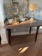 Engelse tafel op wieltjes met laatje - 90x53 cm, Gebruikt, 50 tot 100 cm, Ophalen of Verzenden, Rechthoekig