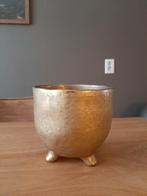 Gouden Bloempot op Pootjes, Huis en Inrichting, Woonaccessoires | Vazen, Overige materialen, Overige kleuren, Ophalen of Verzenden
